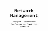 Network Management Jacques Labetoulle Professor at Institut Eurécom.