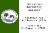 Emissions Inventory Seminar Criteria Air Pollutants (EIS) Toxic Air Pollutants (TEDI)