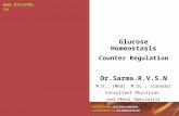 BioEd Online Glucose Homeostasis Counter Regulation Dr.Sarma.R.V.S.N M.D., (Med) M.Sc., (Canada) Consultant Physician and Chest Specialist .
