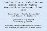 Coupled Cluster Calculations using Density Matrix Renormalization Group "like" idea Osamu Hino 1, Tomoko Kinoshita 2 and Rodney J. Bartlett 1 Quantum Theory.