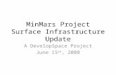 MinMars Project Surface Infrastructure Update A DevelopSpace Project June 15 th, 2008.