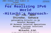 All Rights Reserved, Copyright 2002-2003, Hitachi,Ltd. For Realizing IPv6 World -Hitachi’s Approach- 24. Feb. 2003 Shinobu. Gohara gohara@itg.hitachi.co.jp.