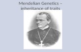 Mendelian Genetics – inheritance of traits. Why Peas?? Many varieties (character, traits) Easy to control pollination Could choose distinct characters.