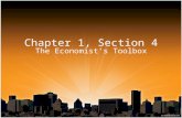 Chapter 1, Section 4 The Economist’s Toolbox. Objectives Demonstrate how and why economists use economic models Understand how and why economists use.