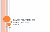 C LASSIFICATION AND O RGAN S YSTEMS Overview. Q UICK T OUR OF C H 17 Classification – the grouping of objects or information based on similarities Taxonomy.