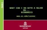 WHAT CAN I DO WITH A MAJOR IN... ECONOMICS .