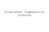 Ecuaciones Algebraicas lineales. An equation of the form ax+by+c=0 or equivalently ax+by=- c is called a linear equation in x and y variables. ax+by+cz=d.