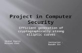 Efficient generation of cryptographically strong elliptic curves Shahar Papini Michael Krel Instructor : Barukh Ziv 1.