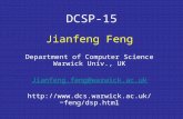 DCSP-15 Jianfeng Feng Department of Computer Science Warwick Univ., UK Jianfeng.feng@warwick.ac.uk feng/dsp.html.