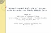 Network-based Analysis of Genome-wide Association Study (GWAS) Data Peng Wei Division of Biostatistics University of Texas School of Public Health Email: