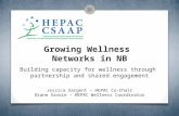 Growing Wellness Networks in NB Building capacity for wellness through partnership and shared engagement Jessica Sargent – HEPAC Co-Chair Diane Savoie.