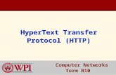 HyperText Transfer Protocol (HTTP) Computer Networks Computer Networks Term B10.