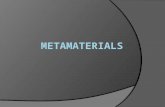 Presentation Outline Intro to Metamaterials Project Outline Recent Progress Recent Problems The Next Step.