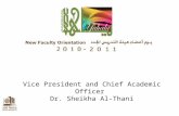 Vice President and Chief Academic Officer Dr. Sheikha Al-Thani.