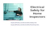 Electrical Safety for Home Inspectors InspectAPedia.com/electric/ElecSafety.htm InspectAPedia.com/electric/ElecPanelInsp.htm.
