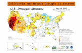 California and Nevada Drought is extreme to exceptional.