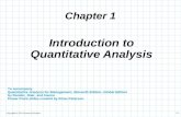 Chapter 1 To accompany Quantitative Analysis for Management, Eleventh Edition, Global Edition by Render, Stair, and Hanna Power Point slides created by.