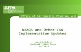 NAAQS and Other CAA Implementation Updates Office of Air Quality Planning and Standards Laura McKelvey National Tribal Forum May 2014.