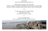 1 Lagos State Ministry Of Energy and Mineral Resources ENERGY POVERTY IN NIGERIA: FACTS AND FICTION THEME: 7 YEARS OF CLIMATE GOVERNANCE IN LAGOS STATE.