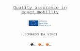 Quality assurance in ecvet mobility LEONARDO DA VINCI.