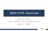 SBIR/STTR Overview Karen West MTI SBIR/STTR Consultant April 2015.