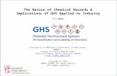 The Nature of Chemical Hazards & Implications of GHS Applied to Industry 7.5 Hour University of Medicine & Dentistry of New Jersey (UMDNJ), School of Public.