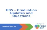 HB5 – Graduation Updates and Questions Updated as of April 14, 2015.