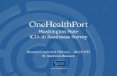 OneHealthPort Washington State ICD-10 Readiness Survey Research Conducted February – March 2015 By Hardwick Research.