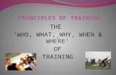 THE ‘WHO, WHAT, WHY, WHEN & WHERE’ OF TRAINING.