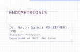 ENDOMETRIOSIS Dr. Nayan Sarkar MD(JIPMER), DNB Assistant Professor, Department of Obst. And Gynae.