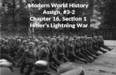 Modern World History Assign. #3-2 Chapter 16, Section 1 Hitler’s Lightning War.
