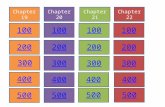 500 Chapter 20 400 100 300 200 100 200 Chapter 19 400 500 300 500 400 Chapter 22Chapter 21 100 200 300 500 400.