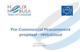 Pre-Commercial Procurement proposal - HNSciCloud 13 May 2015 Bob Jones, CERN.