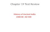 Chapter 19 Test Review History of Ancient India 2300 BC–AD 500.
