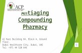 Antiaging Compounding Pharmacy Al Razi Building 64, Block A, Ground floor. Dubai Healthcare City, Dubai, UAE Tel: +971 44 520 646 (DHCC).