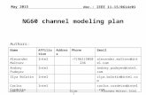 Submission doc.: IEEE 11-15/0614r01 May 2015 NG60 channel modeling plan Slide 1Alexander Maltsev, Intel Authors: NameAffiliationAddressPhoneEmail Alexander.