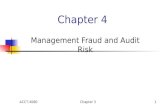 Chapter 4 Management Fraud and Audit Risk ACCT-40801Chapter 3.