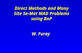 Direct Methods and Many Site Se-Met MAD Problems using BnP Direct Methods and Many Site Se-Met MAD Problems using BnP W. Furey.