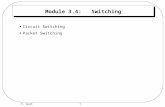 1 K. Salah Module 3.4: Switching Circuit Switching Packet Switching.