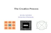 The Creative Process EE 101, Fall 2014 University of Kentucky.