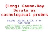 (Long) Gamma-Ray Bursts as cosmological probes Davide Lazzati (JILA, U of Colorado) Gabriele Ghisellini (OAB); Giancarlo Ghirlanda (OAB); Claudio Firmani.