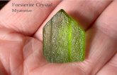 Forsterite Crystal Myanmar. Olivine structure c b M2 M1 Two cation sites: M1 M2.
