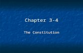 Chapter 3-4 The Constitution. Outline of the Constitution (p. 758) Preamble Preamble Articles 1-7 Articles 1-7 Article I – legislative Article I – legislative.
