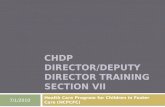CHDP DIRECTOR/DEPUTY DIRECTOR TRAINING SECTION VII Health Care Program for Children in Foster Care (HCPCFC) 7/1/2010.