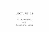 LECTURE 10 AC Circuits and Sampling Labs. Schedule Change AC Circuits will be Monday and Tuesday Sampling Lab will be Wednesday and Thursday.