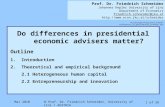 1 of 39 Vorlesungen/PublicChoice/SS10/Differences_in_presidential_economic.ppt Prof. Dr. Friedrich Schneider Johannes Kepler University of Linz Department.