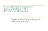 COE 341: Data & Computer Communications (T081) Dr. Marwan Abu-Amara Chapter 1: Data Communications & Networking Overview.