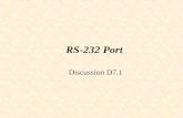 RS-232 Port Discussion D7.1. Loop feedback RS-232 voltage levels: +5.5 V (logic 0) -5.5 V (logic 1)
