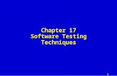 1 Chapter 17 Software Testing Techniques. 2 Software Testing Testing is the process of exercising a program with the specific intent of finding errors.