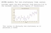 ARIMA-models for non-stationary time series Consider again the data material from Exercise 8.8 in the textbook (weekly sales figures of thermostats) This.